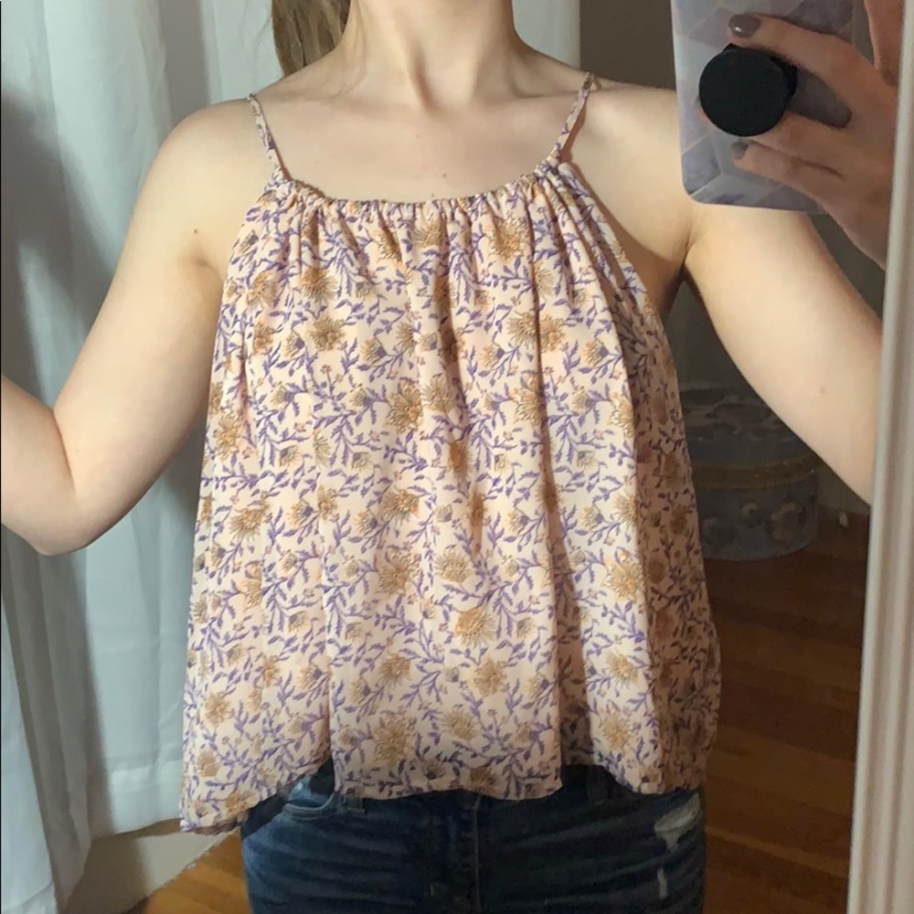 Dressy Flowy Pink Blouse Tank
